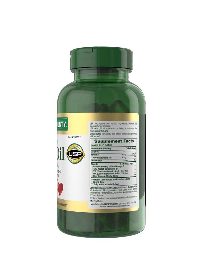 Nature's Bounty Fish Oil 130 Viên2